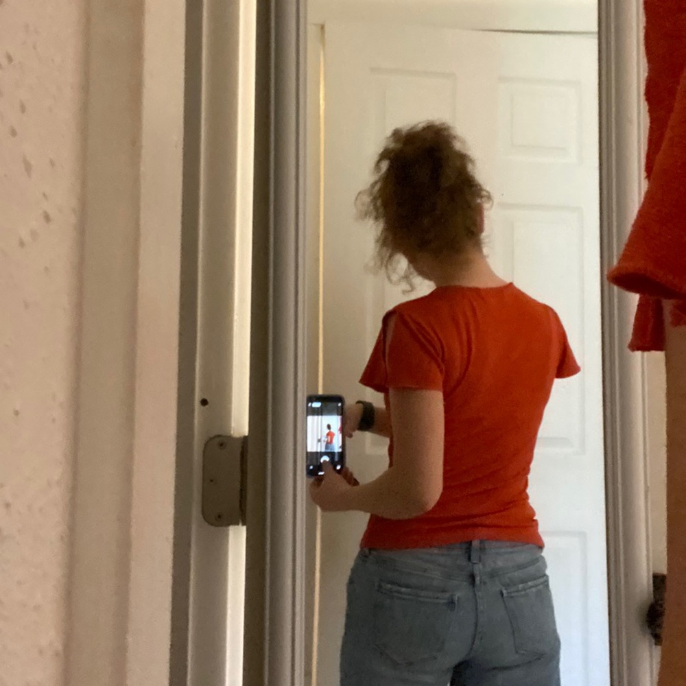 Orange blouse